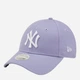 Czapka z daszkiem damska New Era Wmns League Ess 940 Nyy Lvd 60222524 One Size Fioletowa - obraz 1