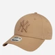 Czapka z daszkiem damska New Era Wmns Lge Ess 940 Nyy 60471463 One Size Brązowa - obraz 1