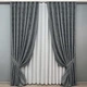 Комплект готовых штор VR-Textil Лен мрамор Pavliani ХО № 1262ш Графитовый 100х280 см 2 шт (31-560) - изображение 2