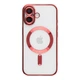 Чохол TPU Metallic Full Camera with Magsafe для iPhone 16 Red - изображение 1