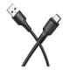 Кабель USB Borofone BX116 Micro 2.4A Чорний - зображення 1