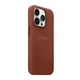 Протиударний Чохол Leather Case with MagSafe для iPhone 15 Pro Max Ink - зображення 3