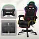 Компьютерное геймерское кресло HUZARO Force 4.7 RGB Black ткань - изображение 5