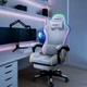 Компьютерное геймерское кресло HUZARO Force 4.7 RGB White - изображение 2