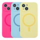 Чохол Glow Silicone Case Full Camera with Magsafe для iPhone 15 Yellow - изображение 2