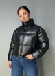 Куртка жіноча Lady Yep 10015 коротка глянцева пуффер 44 чорна - зображення 1