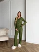 Піжама жіноча трійка сорочка майка штани Rebecca Collection L-XL зелений - зображення 4