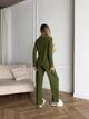 Піжама жіноча трійка сорочка майка штани Rebecca Collection L-XL зелений - зображення 7