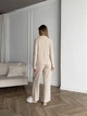 Пижама женская тройка рубашка майка штаны Rebecca Collection L-XL светло-бежевый - изображение 7