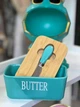 Маслянка керамічна з бамбуковою кришкою та ножем "Butter", блакитна (О8030-144-3) - зображення 5