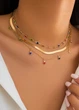 Набор колье 3 цепочки в разном стиле Fashion Jewelry Золотистые 19614 One Size - изображение 5