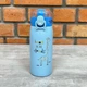 Детский Термос с трубочкой Giraffe 350 мл Голубой для школы из нержавеющей стали до 10 часов - изображение 3