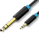 Кабель Vention 3.5mm TRS Male to 6.35mm Male Audio Cable 2M Black (BABBH) - зображення 1