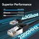 Патч-корд Vention Cat8 SFTP Patch Cable 1.5M Black (IKKBG) - зображення 3