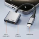 Перехідник Cabletime USB Type-C (M) - x2 Type-C (F) PD60W, 0.15м (CPA2G) - изображение 4