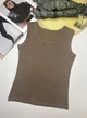 Жіноча майка термо на флісі в рубчик Lavolle L-XL (48-50) Кавовий - изображение 3