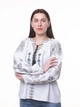 Вышиванка женская с красивым орнаментом белая XL - изображение 3