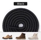 Шнурки круглые витые для обуви 100 см Black - изображение 1