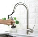Смеситель кухонный с выдвижной душевой лейкой из 2 режима подачи воды Silver - изображение 4