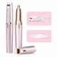 Женский электрический триммер для бровей Eyebrow Trimmer электробритва / эпилятор с подсветкой для депиляции волос над губой / в носу / на лице + щеточка и кабель USB, розовый(126368576) - изображение 7