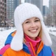 Жіноча в’язана шапка-вушанка “Ms. Jes” біла – ручна робота від PRIGRIZ - зображення 1