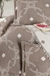 Муслінове покривало First choice Blooming Montela Євро 240 х 260 см Муслін Коричневий - зображення 2