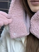 Капор женский Капешон Teddy барашек розовый - изображение 2