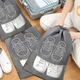 Чохол для зберігання та перевезення взуття Shoe Bag на затяжках, з віконцем 27 х 36 см (WW58742-3) Сірий - зображення 3