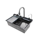 Мийка багатофункціональна Mixxus MH7546-SET-06 Decor Graphite з вбудованим змішувачем з нержавіючої сталі ( 12551 ) - изображение 1