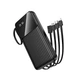 Зовнішній акумулятор BOROFONE BJ76 Smart power bank with 4 cables(10000mAh) Black (6941991120046) - зображення 1