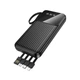 Зовнішній акумулятор BOROFONE BJ76 Smart power bank with 4 cables(10000mAh) Black (6941991120046) - зображення 4