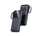 Зовнішній акумулятор BOROFONE BJ76 Smart power bank with 4 cables(10000mAh) Black (6941991120046) - зображення 5