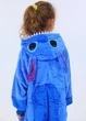 Пижама кигуруми Стич для девочек Kigurumi на молнии синий для детей и подростков 130-140 см (2074K1153) - изображение 2