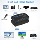 HDMI переключатель NEWCARE 5 портов с пультом, 4K 60Hz HDMI 2.0b UHD, совместим с PS5 Apple TV, XBOX, Nintendo - изображение 2