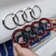 Эмблема кольца знак AUDI Ауди защитная накладка на штатный знак 275 мм 96 мм черная глянец - изображение 3