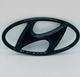 Емблема значок шильдик Hyundai Хюндай чорна 150 мм 75 мм знак - зображення 3