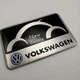 Наклейка Rline VW Volkswagen (Фольксваген) металева 80 мм 50 мм шильдик табличка New Beetle - зображення 1