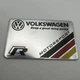 Наклейка Rline VW Volkswagen (Фольксваген) металева 80 мм 55 мм шильдик табличка - зображення 1