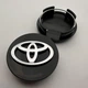 Колпачок c логотипом Toyota 57 мм 53 мм черный заглушка тойота на диск тойота - изображение 2