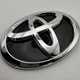 Знак емблема тойота TOYOTA 170 мм 115 мм хром чорний шильдик - зображення 1