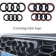 Эмблема кольца знак AUDI Ауди защитная накладка на штатный знак 275 мм 96 мм черная глянец - изображение 6