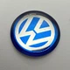 Наклейка на ключ VW Фольсваген синяя 14 мм Volkswagen - изображение 1
