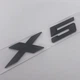 Емблема (наклейка, шильдик, логотип, літери) кришки багажника X5 BMW (БМВ) Чорний глянець табличка 180 мм 30 мм - зображення 7