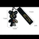 Брелок Ведмедик робот бірюзово-чорний Bearbrick Bear Brick - зображення 3