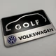 Наклейка Rline VW Volkswagen (Фольксваген) Golf металлическая 80 мм 50 мм шильдик табличка гольф - изображение 2