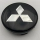 Колпачки Mitsubishi 59 мм 55 мм черные с хром логотипом заглушки в диск митсубиси - изображение 2