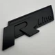 Табличка металева Ємблема VW Volkswagen Rline Шильдик чорний на кришку багажника крило рлайн чорний - зображення 1