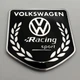 Наклейка Rline VW Volkswagen (Фольксваген) металлическая 50 мм 50 мм шильдик табличка - изображение 2