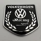 Наклейка Rline VW Volkswagen (Фольксваген) металлическая 50 мм 50 мм шильдик табличка - изображение 3