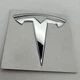 Эмблема логотип Tesla Model Y 3 модель 3 передняя (хром, глянец) 81 мм 77 мм металл - изображение 1